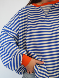 Top manches longues rayures bleu