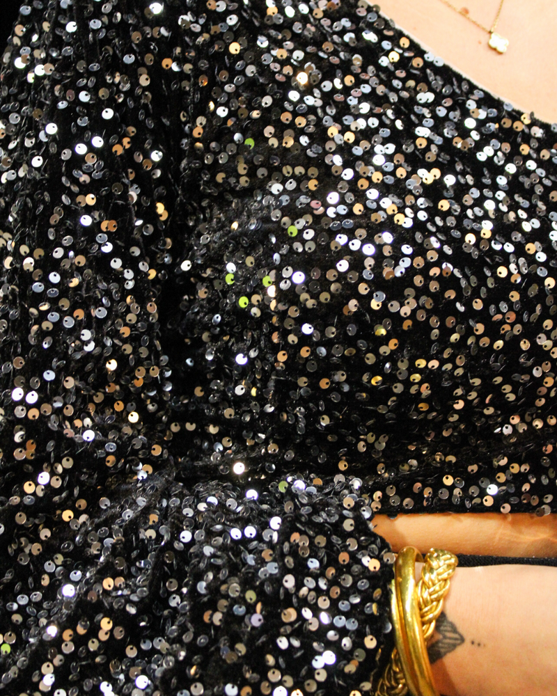 Top asymétrique sequin