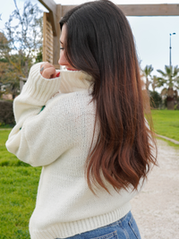 Pull fleurs colorées