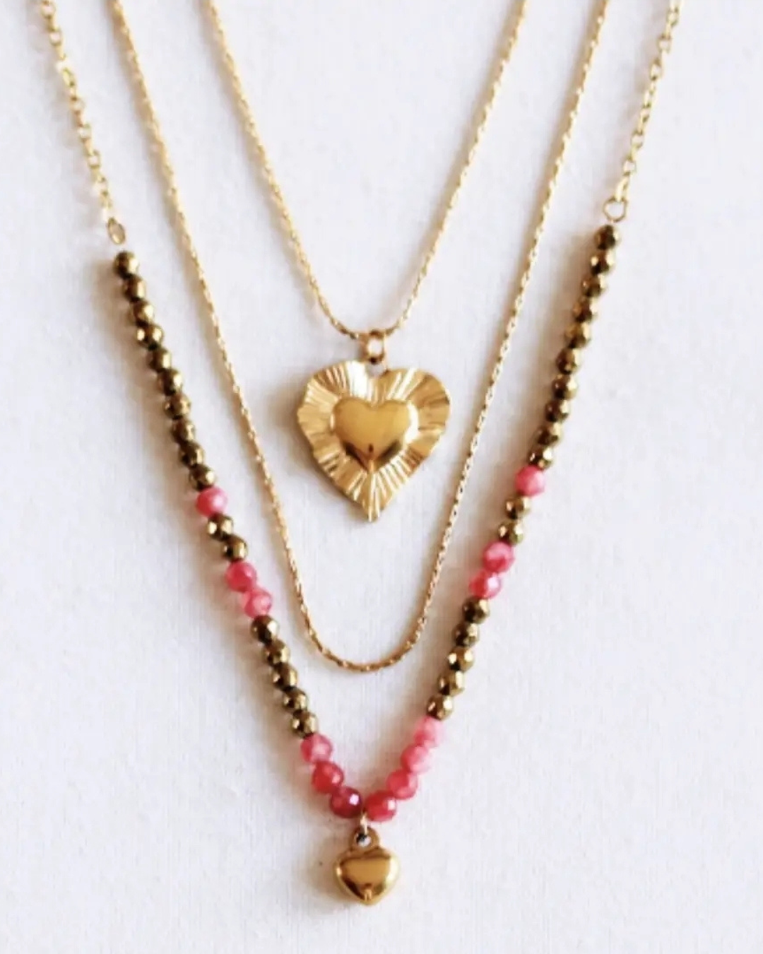 Collier triple cœur