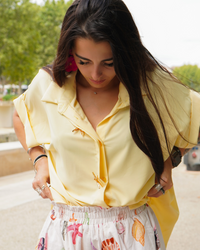 Chemise broche jaune