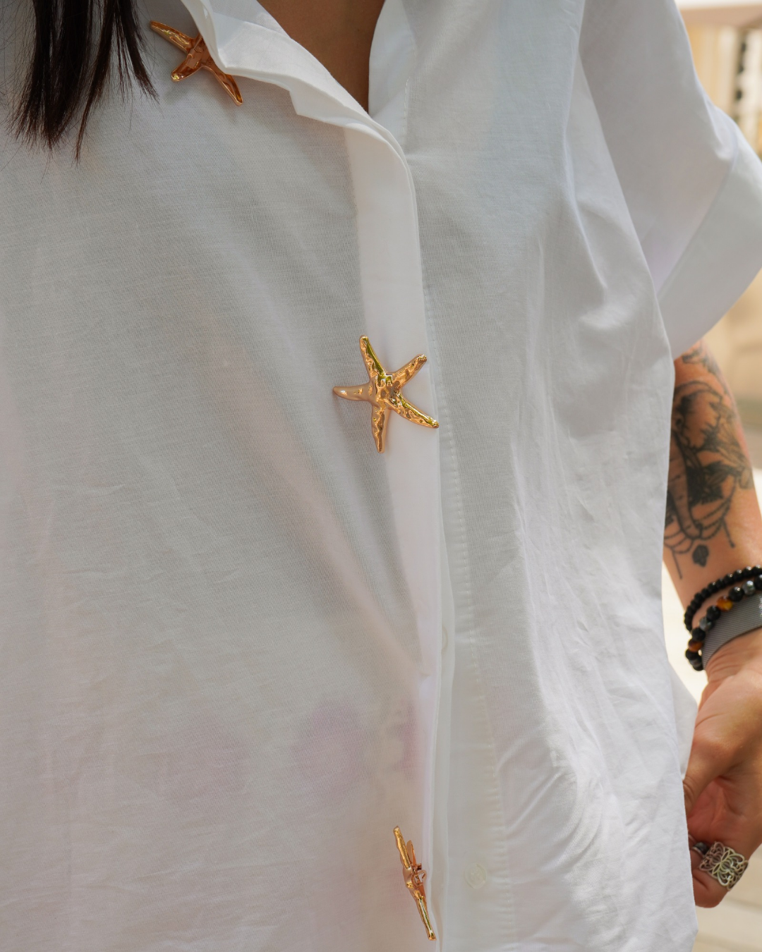 Chemise broche blanche