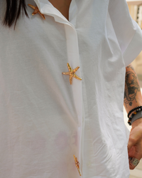 Chemise broche blanche
