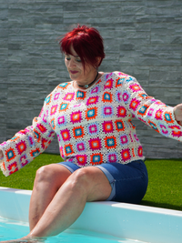 Top crochet coloré