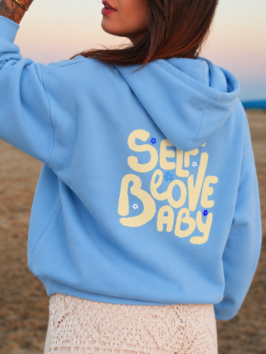 Sweat capuche (nœud) Self love Baby (5 couleurs)