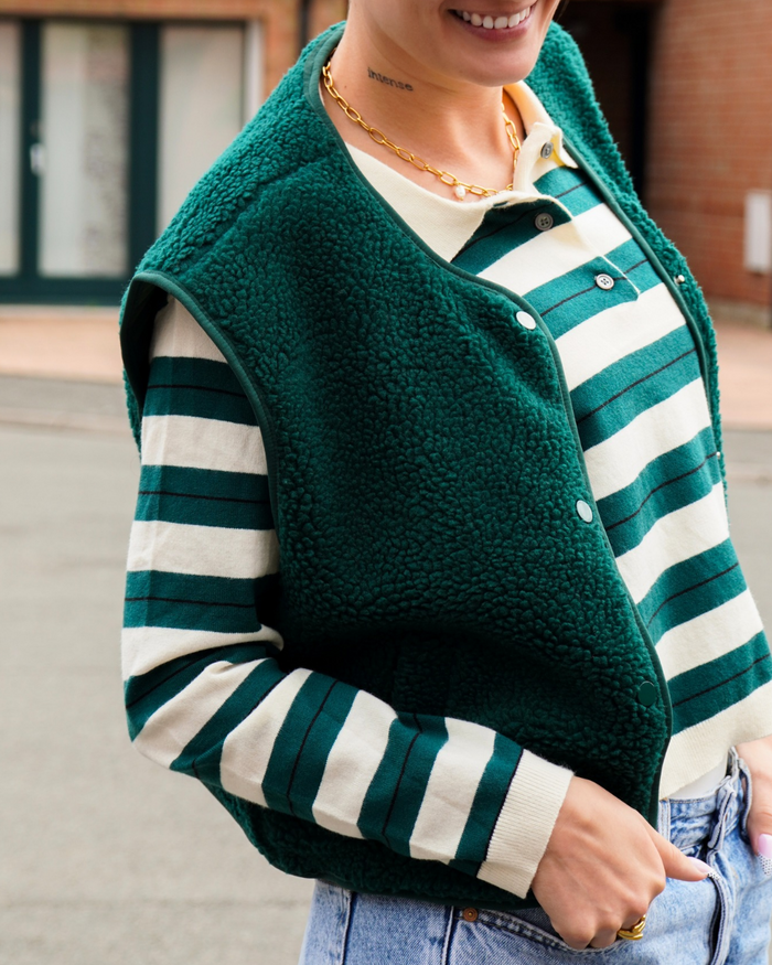 Gilet moumoute vert