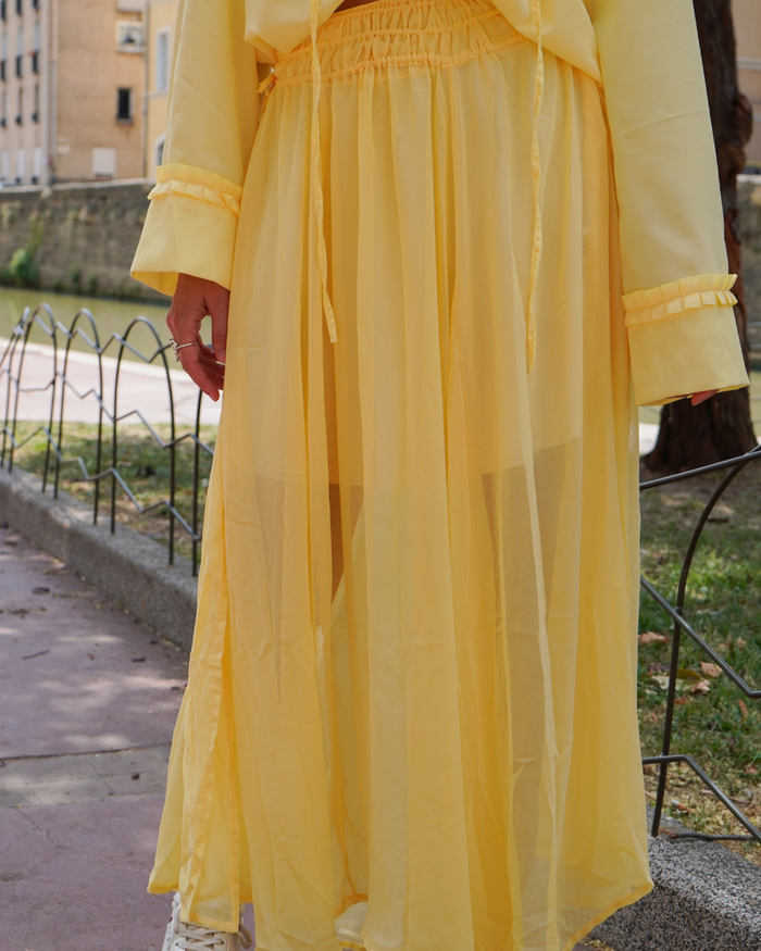 Jupe longue jaune