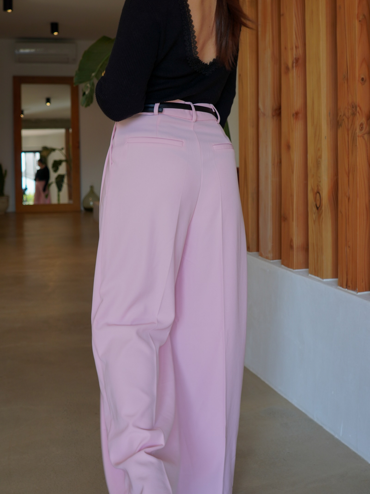 Pantalon classique rose