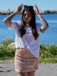 Jupe sequin rose