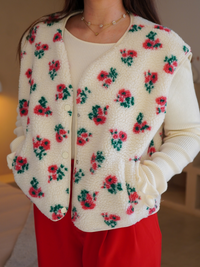 Gilets sans manches fleurs