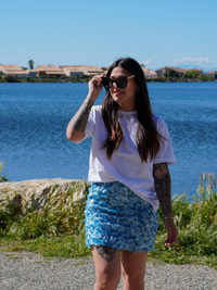 Jupe sequin bleu