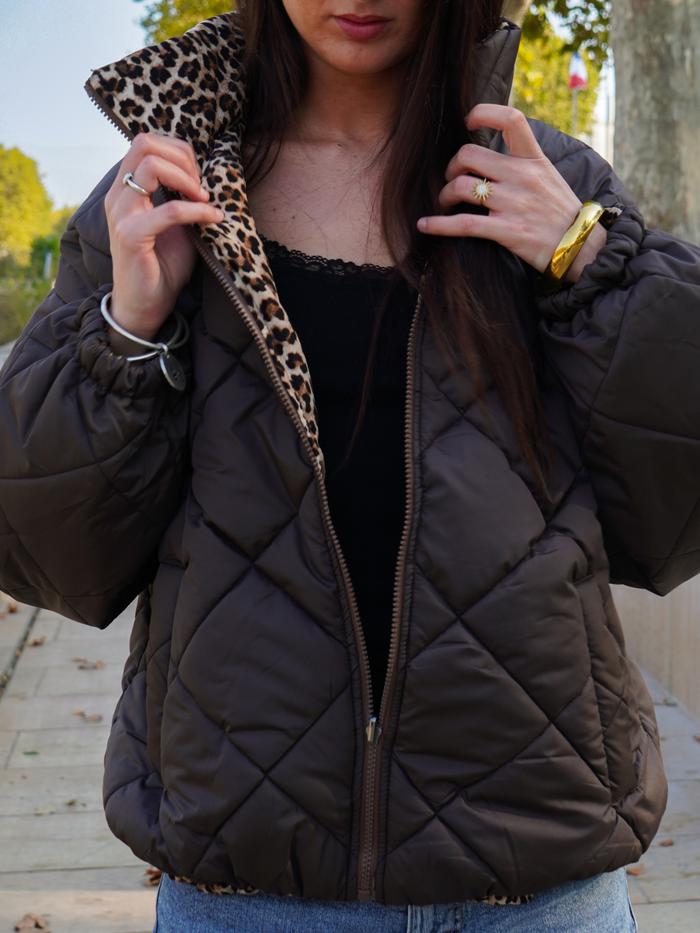 Veste réversible chocolat