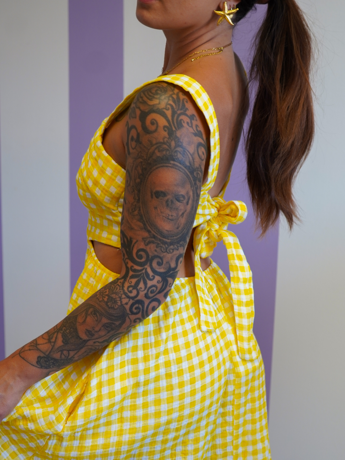 Robe vichy jaune