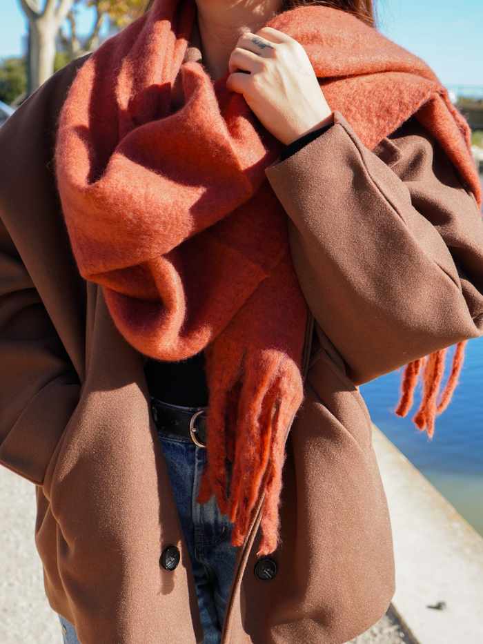 Écharpe terracotta