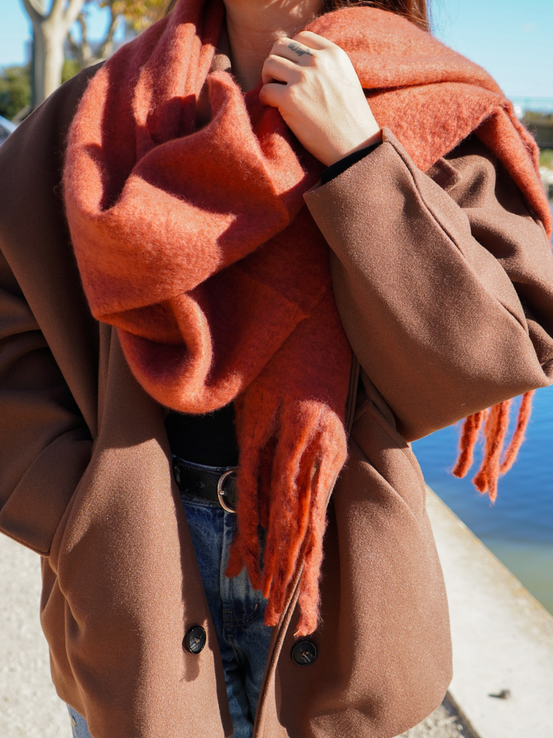 Écharpe terracotta