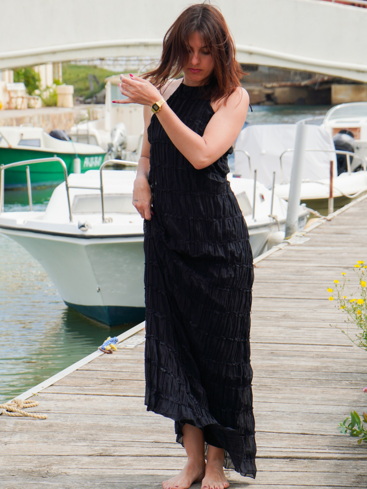 Robe longue noire