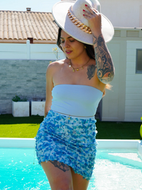 Jupe sequin bleu