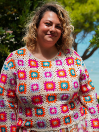 Top crochet coloré
