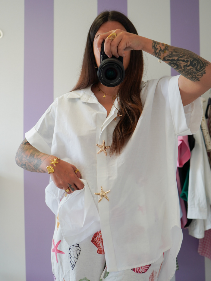 Chemise broche blanche