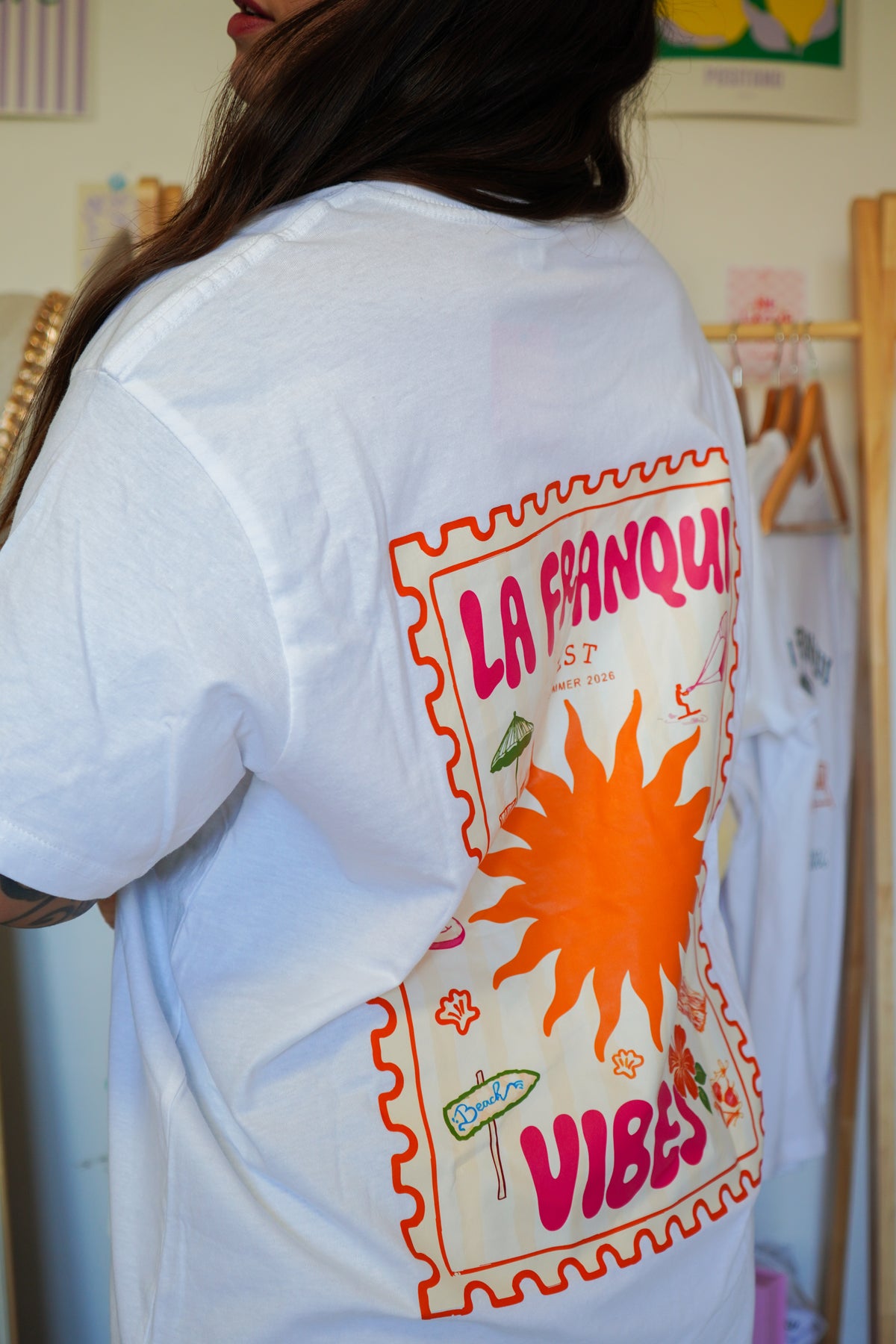 T-shirt LA FRANQUI timbre (💙🩷)