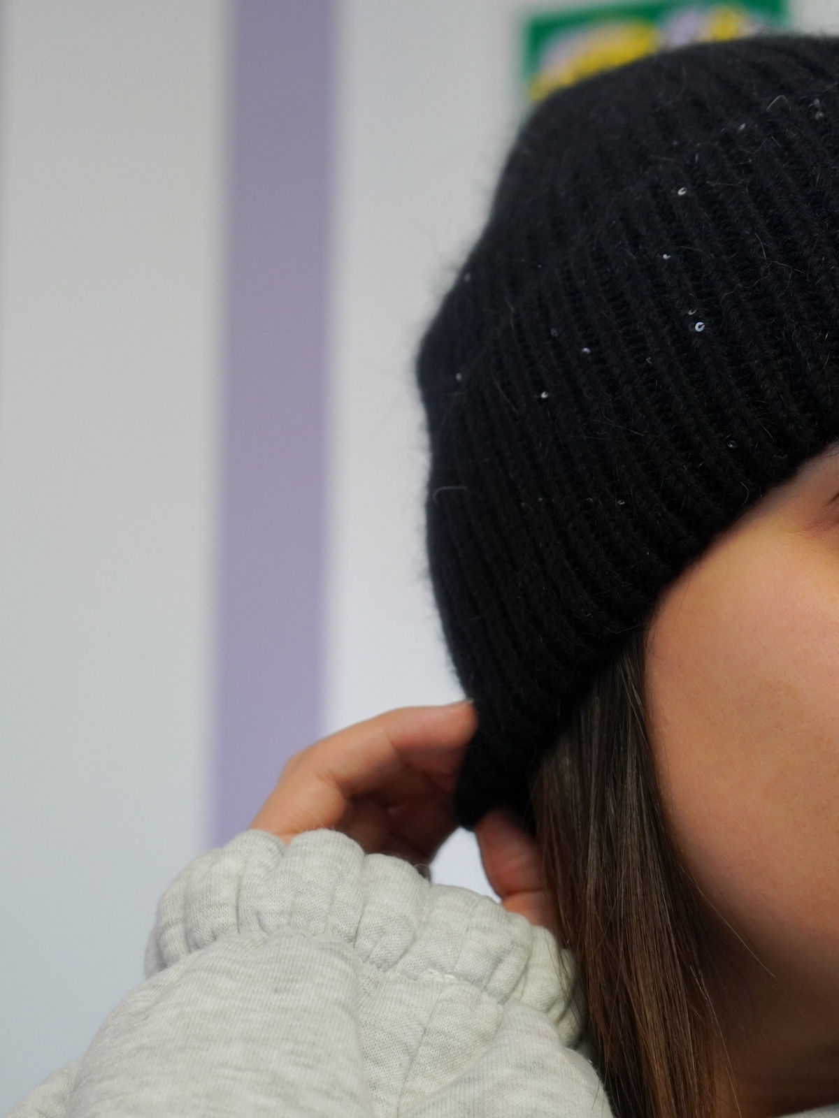 Bonnet paillette noir