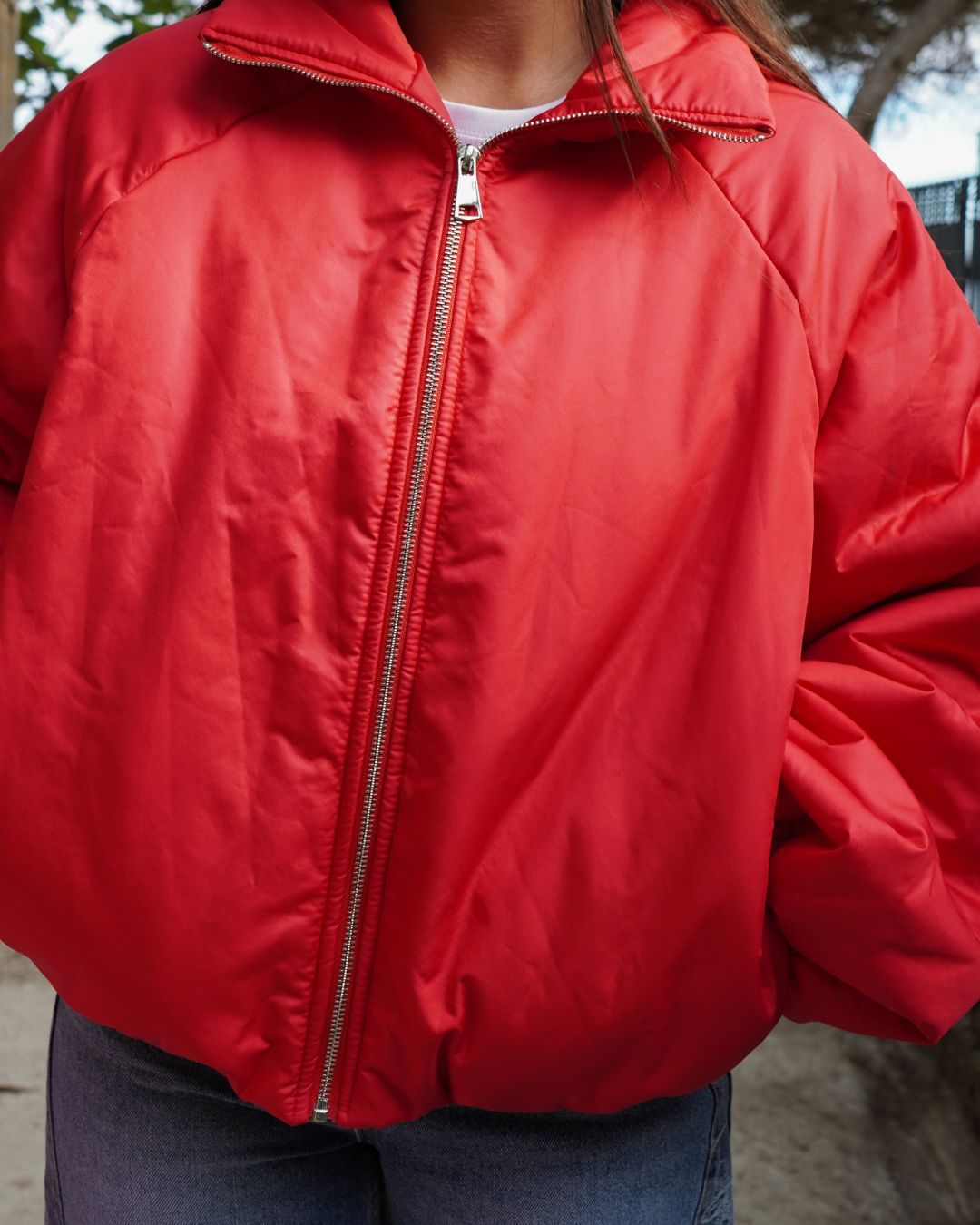 Veste coupe-vente rouge