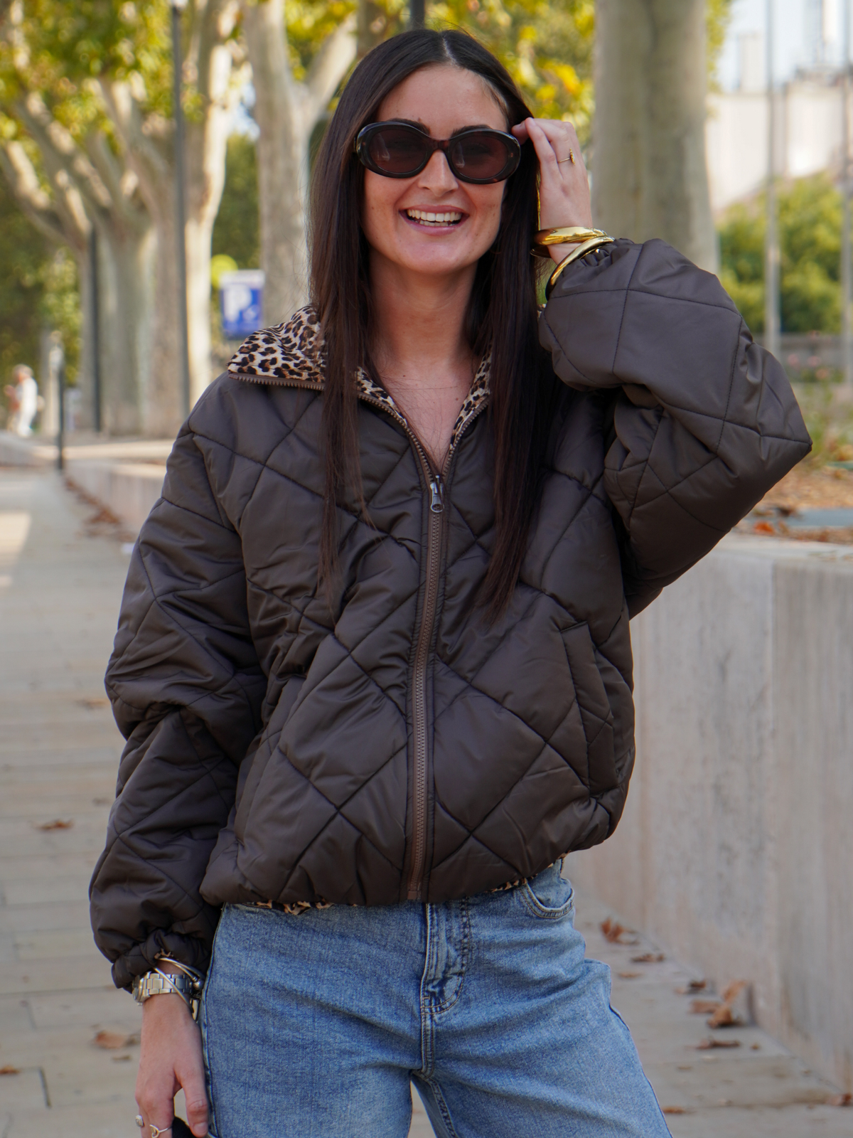 Veste réversible chocolat