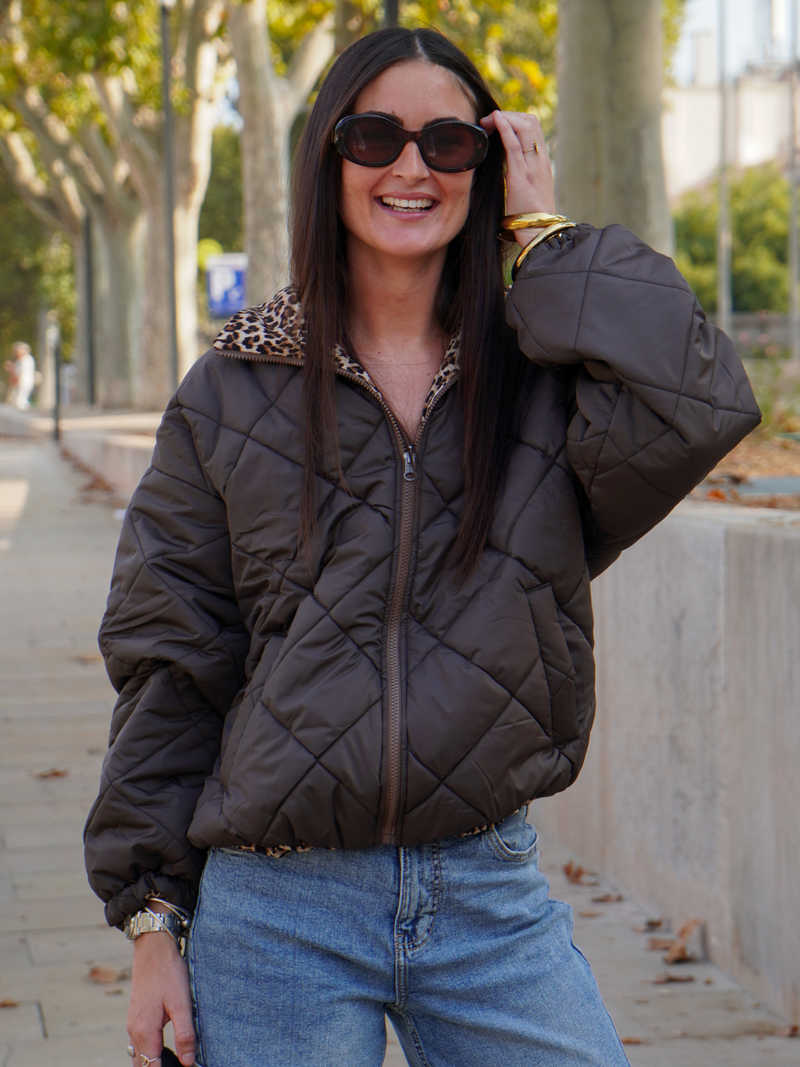 Veste réversible chocolat