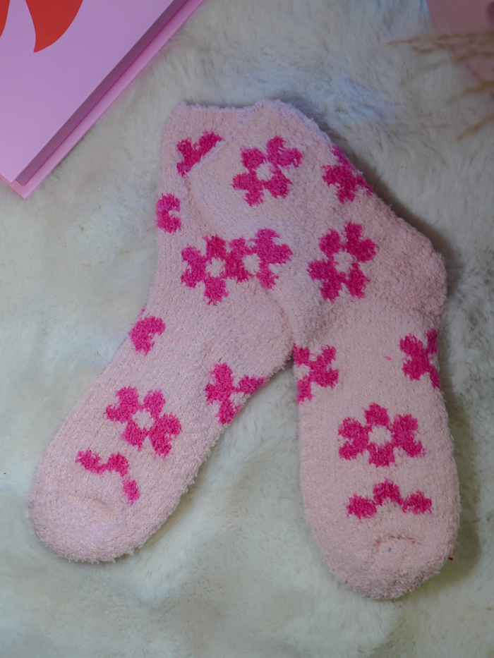 Chaussettes pilou fleurs