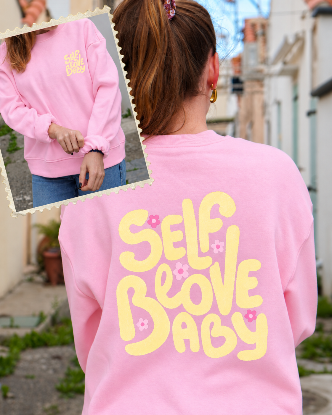 Sweat col rond Self Love Baby (2 couleurs)