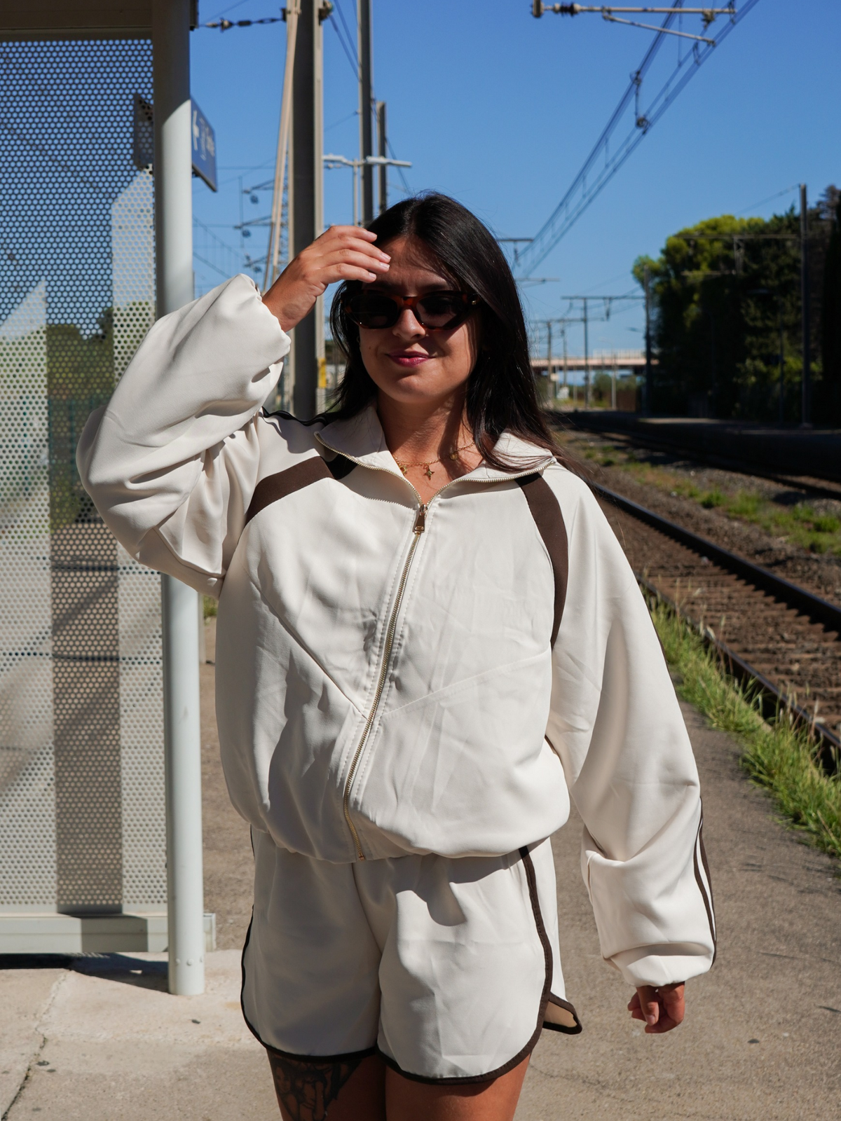 Ensemble sportwear écru