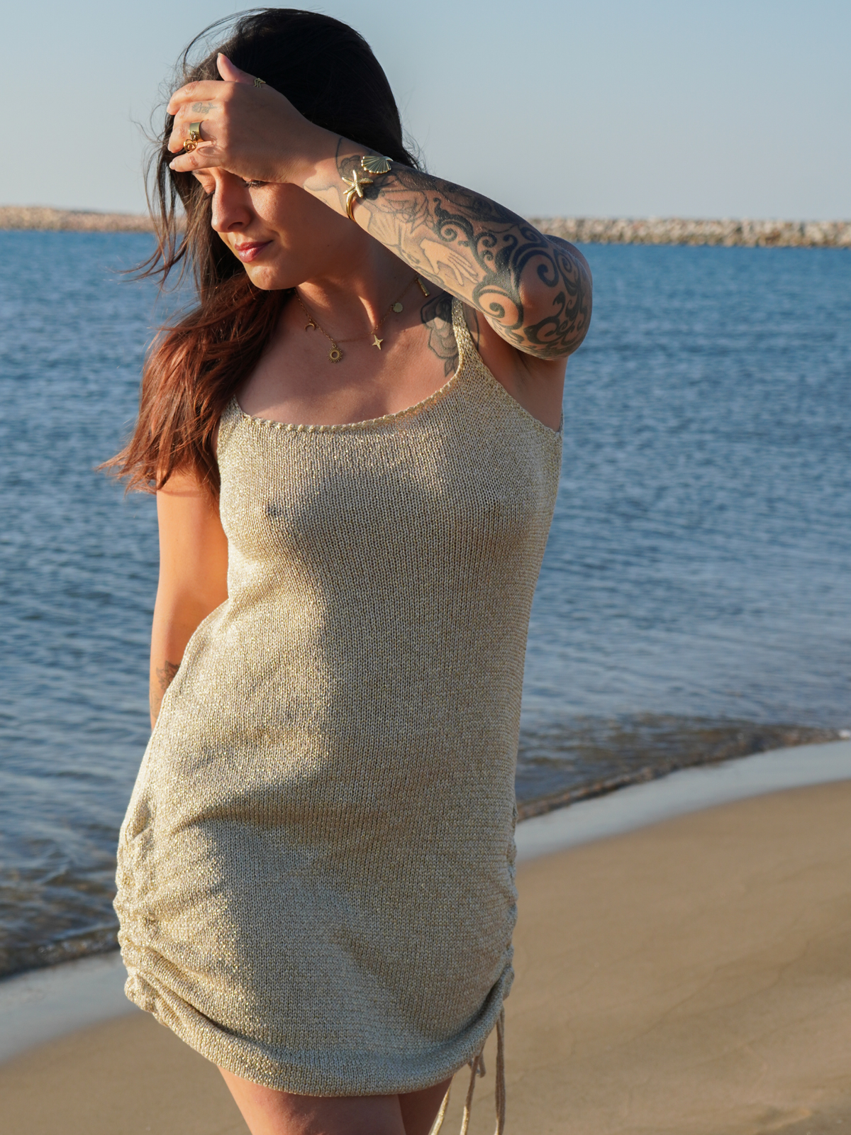 Robe courte lurex