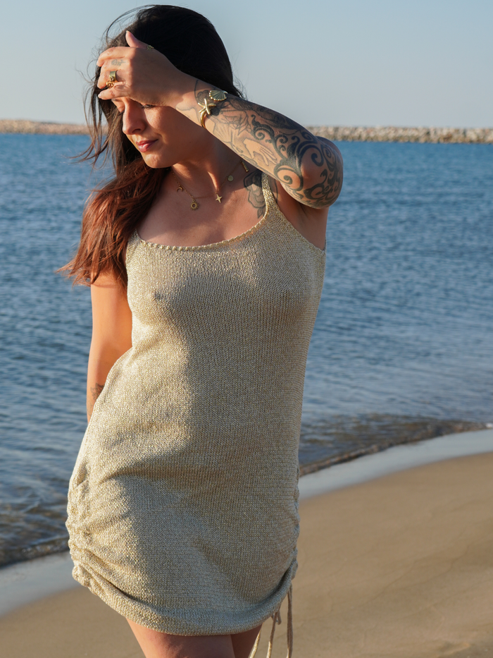 Robe courte lurex
