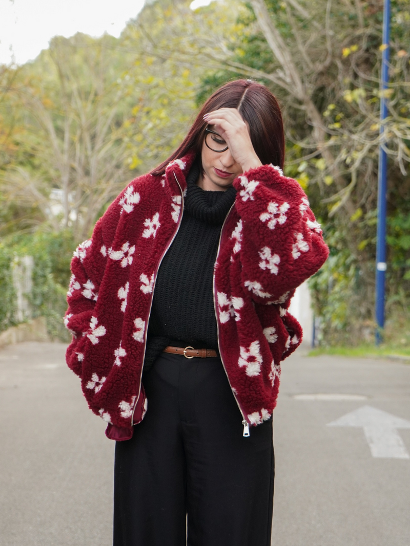 Polaire zippé bordeaux pré-commande