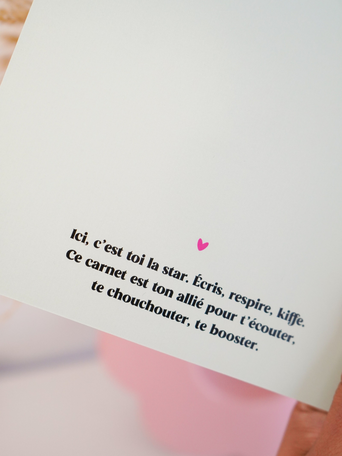 Note book "Fais de toi une priorité"