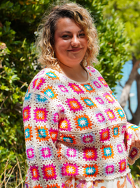 Top crochet coloré