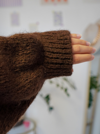 Pull gilet nœud chocolat