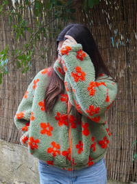 Polaire zippé verte