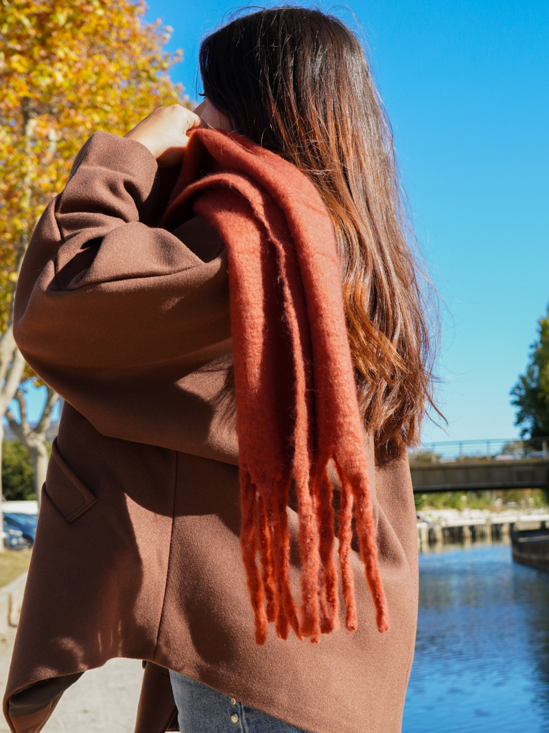 Écharpe terracotta