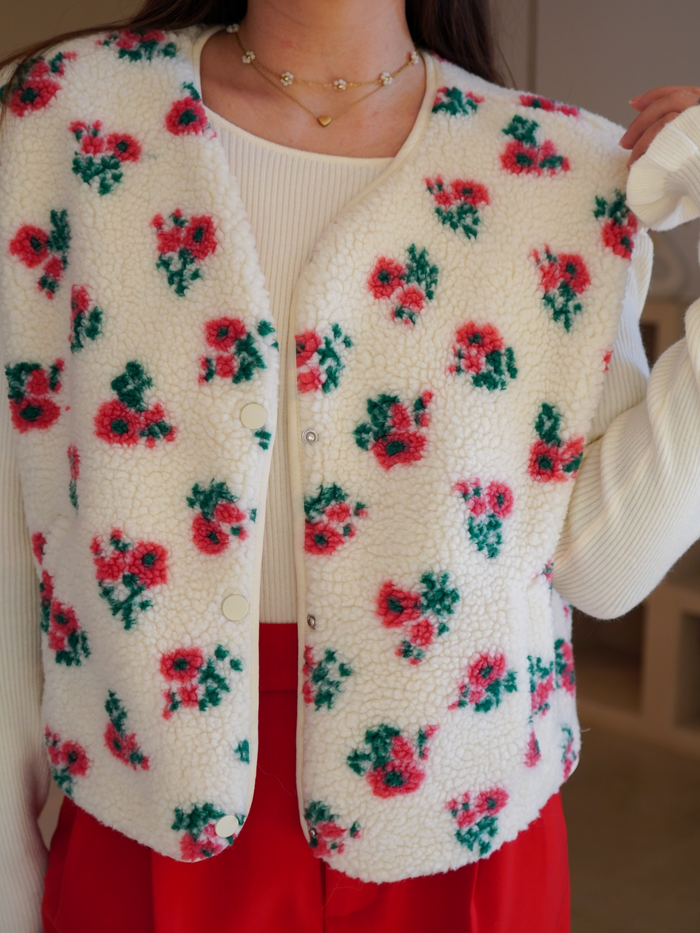 Gilets sans manches fleurs