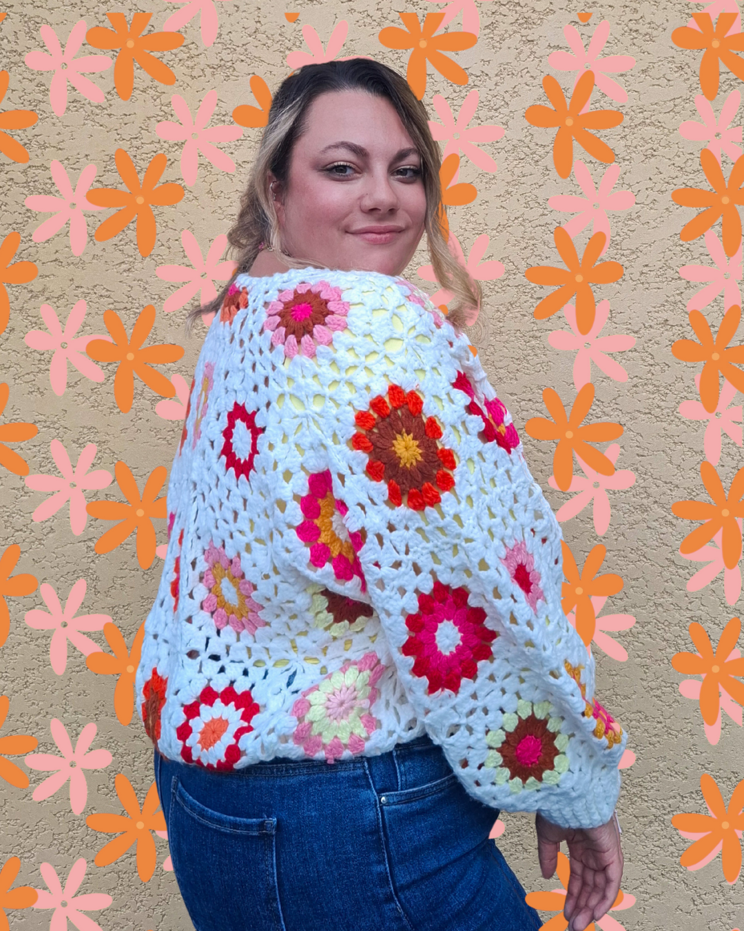Gilet crochet blanc