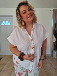Chemise broche blanche
