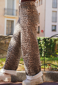 Jean wide leg léopard precommande