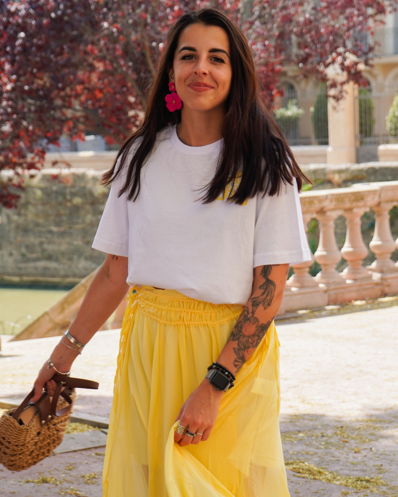 Jupe longue jaune
