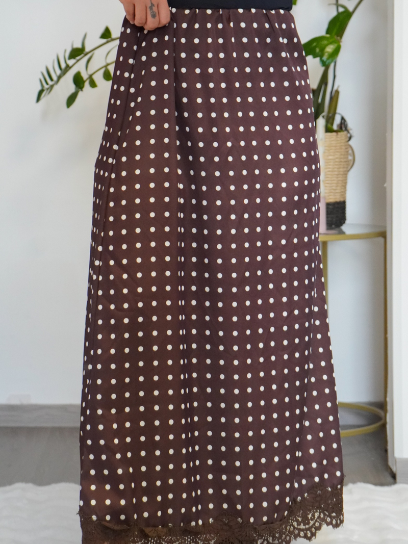 Jupe pois chocolat