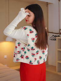 Gilets sans manches fleurs