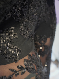 Pantalon sequin noir