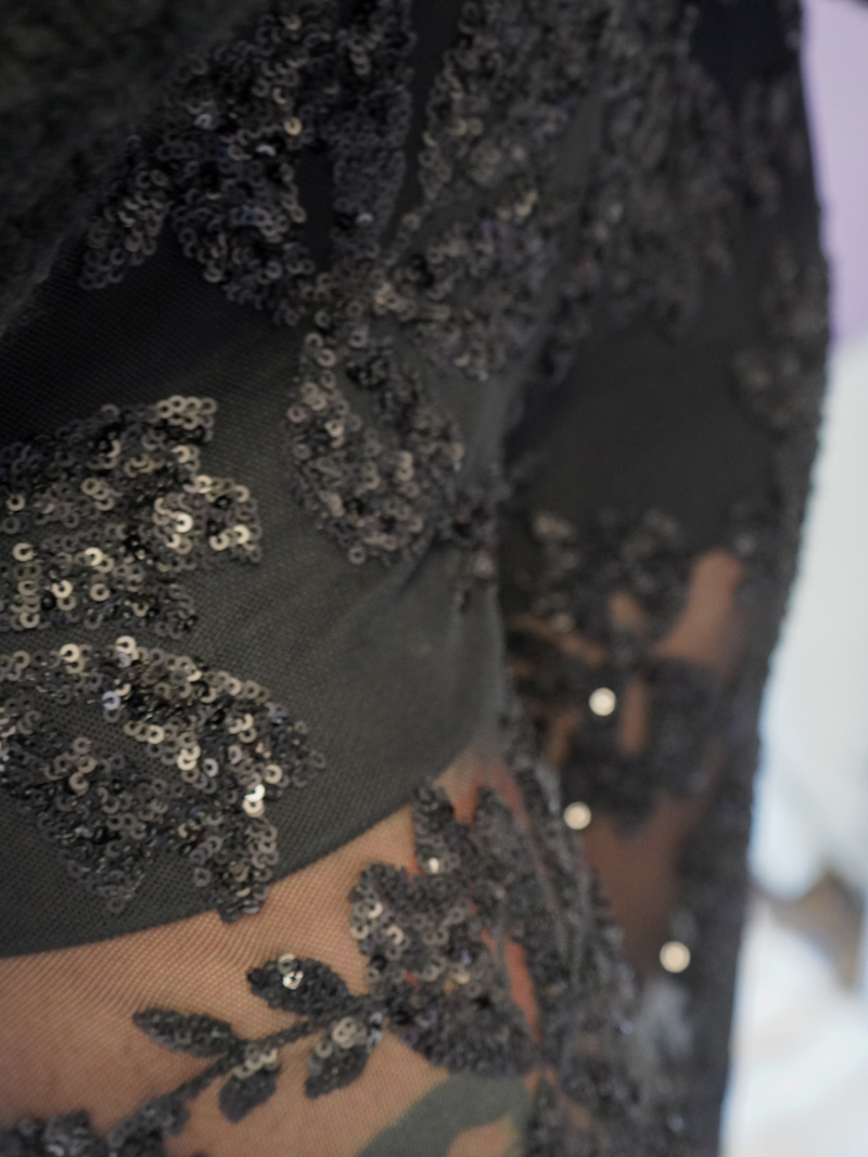 Pantalon sequin noir