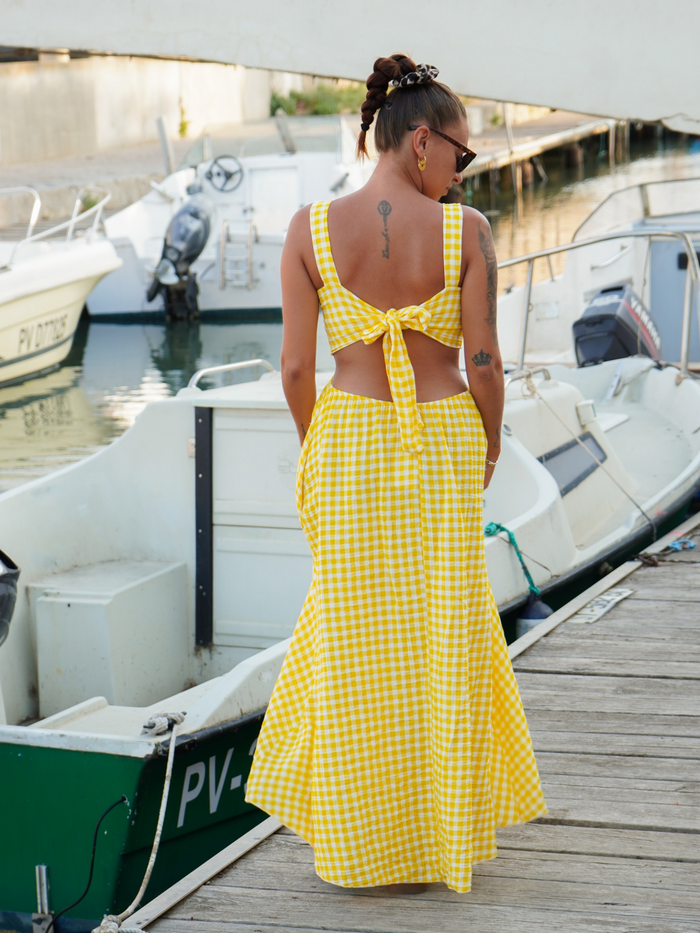 Robe vichy jaune