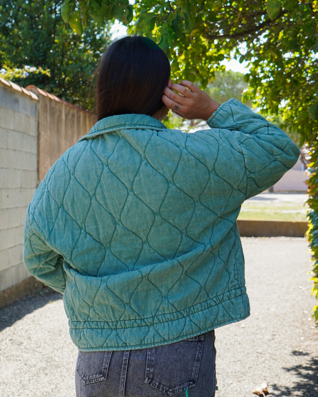 Veste matelassée verte